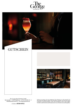 Gutscheinvorlage mit Header-Foto eines Drinks in der Bar DaCaio